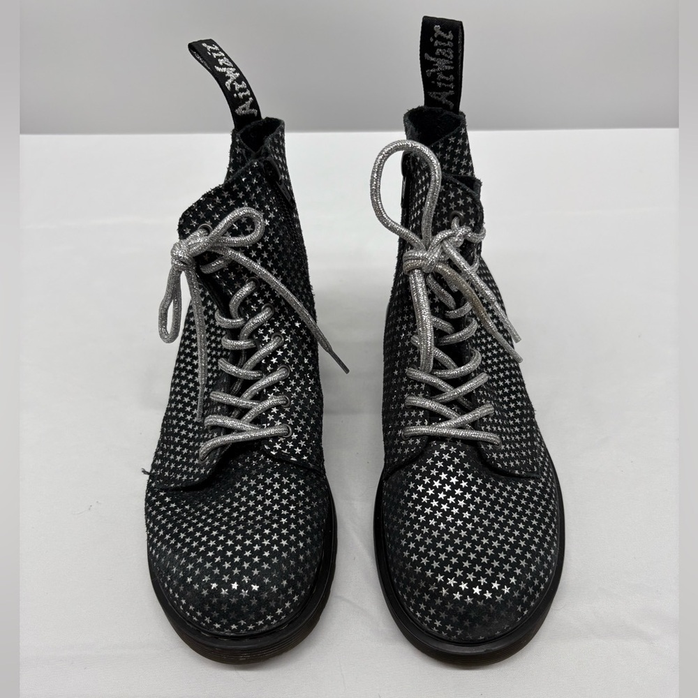 DR. MARTENS AIRWAIR YOUTH 1460 SUEDE METALLIC STAR BOOTS